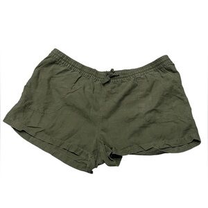 J.Crew Linen Blend Olive Green Drawstring Shorts Women’s 3X Plus Size